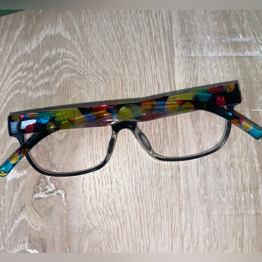 Timo X Zenni Multicolor Polkadot Glasses With Case - Picture 4 of 11